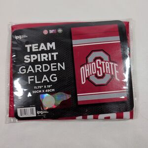 Ohio State Buckeyes Team Spirit Garden Flag 11.75" x 19" New IPG Team Sports